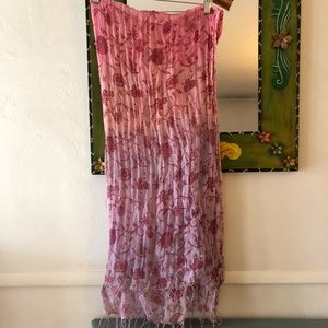 DONATED Pink/Purple Ombré Floral Scarf